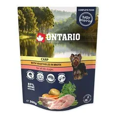 Ontario karpis su daržovėmis sultinyje, drėgnas maistas šunims 300 g parduotuvėje petreon.lt