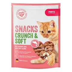 Mera Katzenleckerlis Crunch & Soft Lachs photo
