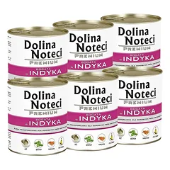 Konservai šunims su kalakutiena Dolina Noteci Premium, 6 x 800 g