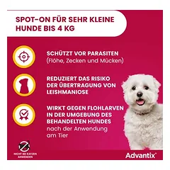 Advantix® 40 Spot-on šunims, iki 4 kg — 5 nuotrauka