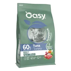 Oasy Superior Adult Sterilised sausas pašaras su tunu katėms - Vet1
