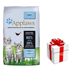 Applaws Kitten Chicken sausas kačiukų maistas 7,5kg + STAIGMENA KATEI