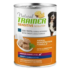 Natural Trainer Sensitive No Gluten M/M Trout konservas su upėtakiu 400g