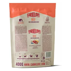 Carnilove Cat True Fresh Sterilised su jautiena, sausas maistas katėms 0,4 kg — 2 nuotrauka