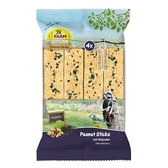 JR Farm 4 x Peanut Sticks be lukšto 640 g, pašaras paukščiams, su Hermetia — 5 nuotrauka