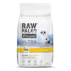 Raw Paleo Vet Expert Ultra Turkey Medium&Large Puppy begrūdis, sausas maistas šuniukams, 0,75 kg