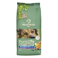 PRO-NUTRITION Pure Life Adult maxi fish sausas maistas suaugusiems didelių veislių šunims su žuvimi 12 kg