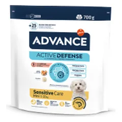 Advance Mini Sensitive sausas maistas virškinimo ir odos problemų turintiems šunims, 0,7 kg
