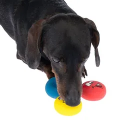 zooplus Basics žaislas šunims Emoji lateksiniai kamuoliukai, 3 vnt. rinkinys (po Ø 5 cm) — 5 nuotrauka