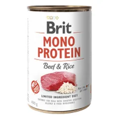 Brit Care konservai šunims Mono Protein Beef&Rice 400g. parduotuvėje pet24.lt