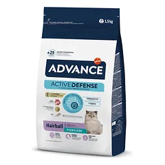 Advance Sterilized Hairball sausas maistas katėms