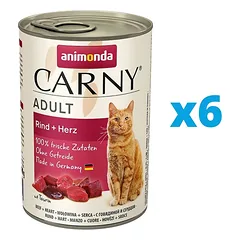 ANIMONDA Carny rinkinys  jautiena ir širdelės  6 x 400 g