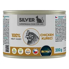 IRONpet Silver Cat Chicken 100% meat, su vištiena konservai katėms