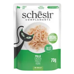 Schesir Complementary guliašas su vištiena drebučiuose katėms - Pet24