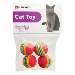 Flamingo cat toy SOFTBALL RAINBOW DIAMETER 3,5CM