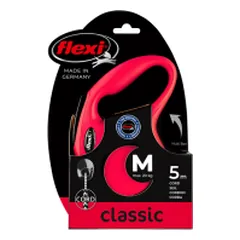 Flexi New Classic Cord raudonas virvinis pavadėlis šunims, M, 5 m — 2 nuotrauka