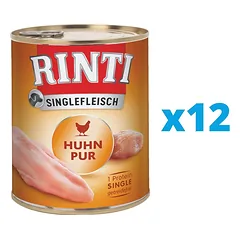 RINTI Singlefleisch Chicken Pure 12 x 400 g monoproteinas vištiena