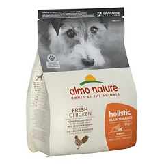 Almo Nature Holistic Maintenance – XS/S Vištienos sausasis maistas mažiems ir labai mažiems suaugusiems šunims su vištiena ir jautiena, 2 kg