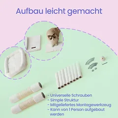Kačių draskyklė 84 cm su platforma didelėms katėms — 4 nuotrauka