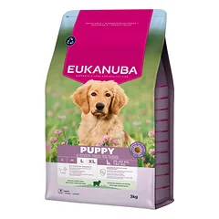 Eukanuba Puppy And Junior, Large Breed, Lamb & Rice sausas maistas didelių veislių šuniukams su ėriena ir ryžiais, 3 kg