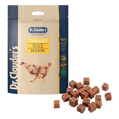 DR. CLAUDER'S Trainee Snack vytintos vištienos skanėstai kubeliais šunims ir katėms, 80 g — 2 nuotrauka