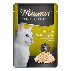 MIAMOR Feline Filets Vištienos ir paukštienos želė 100 g drėgno kačių ėdalo