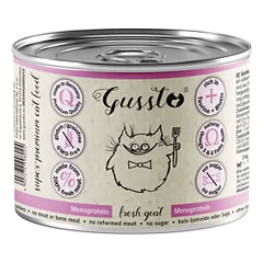 GUSSTO Fresh Goat konservai katėms su šviežia ožkiena, 200g