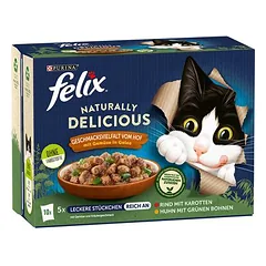 Felix Naturally Delicious drėgnas maistas katėms, ekonominė pakuotė 20 x 80 g, 80 - 99 g — 5 nuotrauka