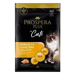 Kačių ėdalas – Prospera Plus Indoor 1+ lašiša su ilgu plauku, 7 kg