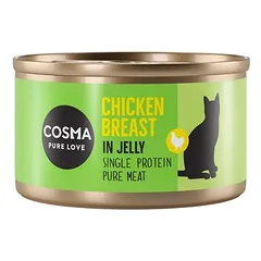 Cosma Original drebučiuose, drėgnas maistas katėms, ekonominė pakuotė 24 x 85 g — 3 nuotrauka