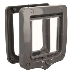 Trixie 4-Way Cat Flap katės durelės, pilkos, 20 x 22 cm