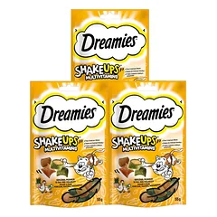 DREAMIES ShakeUps multivitaminai su ančių ir kačių mėta bei vištiena, 3x55 g