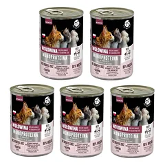 PetRepublic jautienos monoproteinų ėdalas katėms, gabalėliai padaže 5x400g