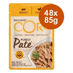Sparpaket Wellness Core Cat Adult Purely Paté 48 x 85 g