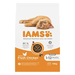 IAMS sausas maistas kačiukams su vištiena, 10 kg