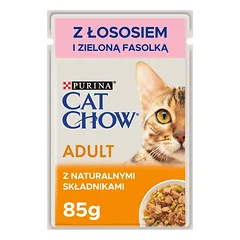 CAT CHOW Adult Maistas katėms Lašiša su žaliaisiais žirneliais 85 g nuotrauka