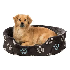 Trixie Jimmy Bed ovali guolių vieta šunims su letenėlių raštu, pilka, 95×85 cm — 2 nuotrauka