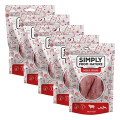SIMPLY FROM NATURE Meat Strips Avienos mėsos juostelės šunims 5x80 g
