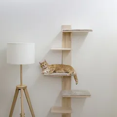 Kerbl Pet sieninė draskyklė katėms Timber, natūrali / pilka — 5 nuotrauka