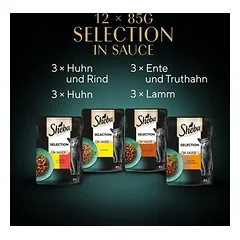 96 x 85 g Sheba įvairių rūšių maišeliai, ekonominė pakuotė, drėgnas maistas katėms, Mixpaket 1 (6 Sorten) — 5 nuotrauka