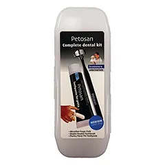 Petosan pilnas dantų priežiūros rinkinys - dantų priežiūros rinkinys šunims ir katėms, dantų pasta, dantų šepetėlis, valiklis — 3 nuotrauka