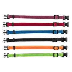 TRIXIE Junior Antkaklių kompl., M–L 22–35 cm/10 mm, 6 vnt. juodas, raudonas, mėlynas