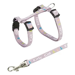 Trixie Kitten Harness With Lead nailoninis pakinktas kačiukams su pavadėliu, 21–33 cm, 8 mm, 1.20 m — 4 nuotrauka