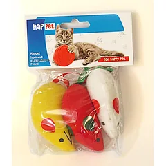 HapPet Pelės 8cm, 3vnt — 2 nuotrauka