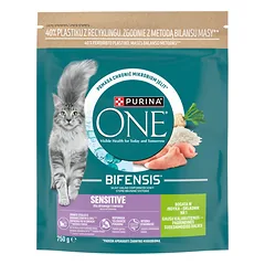 Purina One Cat Sensitive kačių ėdalas su kalakutiena, 750 g