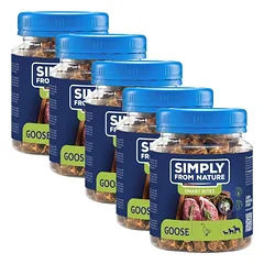 SIMPLY FROM NATURE Smart Bites Žąsiena treniruokliai šunims 5x130g