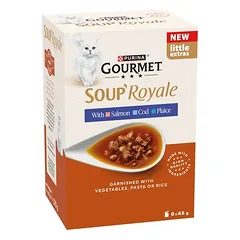 Gourmet Megapack Soup Royale, drėgnas maistas katėms 24 x 45 g — 5 nuotrauka