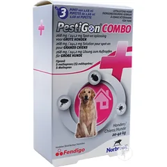 PestiGon Combo 268 mg / 241,2 mg, užlašinamasis tirpalas  šunims 20-40kg nuo erkių 1vnt.