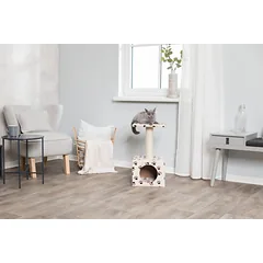 TRIXIE Junior Zamora draskyklė stulpas su būda, 60cm, smėlio su letenomis — 3 nuotrauka