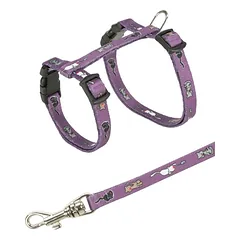 TRIXIE Junior Kačiukų petnešos su pavadėliu, Kitty Cat motif, 21-33 cm-8 mm, 1.20 m